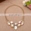 2015 new design light peach color alloy necklace jewelry for lady