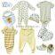 Cheap wholsale cotton fabric type baby clothes bodysuit set