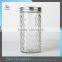 Good Quality Jars Glass Mason Storage Jar Colourful Embossed Diamond Mason Jar