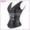 Factory Price Buckle Black OverBust Waistcoat Vests and Corsets Top