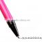 Colorful retractable ball point pen with black clip,plastic ball pen