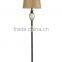 wholesale metal floor lamp with double switch and beige fabric lamp shade for home lighting