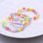 2016 Handmade Candy Color Children Flower Necklace Lovely Beads Baby Kids Necklace Bracelet Jewelry Set