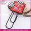 custom cartoon design soft PVC bookmark paper clip for reading