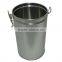 Round tin box for coffee/Cylinder coffee tin can packaging with sealing cover/cylinder with plastic cover coffee tin box