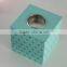 baby blue quadrate wooden candlestick
