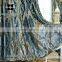 luxury 2016 100% polyester flocking drapery window curtain
