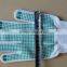 BSSAFETY factory price 2016 wholesale double PVC dotted cotton knitted hand job gloves