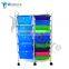 Plastic Storage trolley to storage drawers on wheels