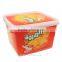 IML Plastic Square Biscuit Container,FDA,BRC,Sedex Food Packaging,Biscuit Box with Lid.
