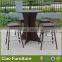 Classic rattan bar table set garden leisure bar table and chair set