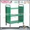 China factory direct sale steel mobile bookshelf library book cart with wheels