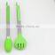 Fresh Green Silicone Stainless Steel Cooking Tongs Kitchen Tools