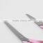 Pink Handle Stainless Steel Blade Scissors with Two Sizes