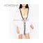 White Kaftan Designs Contrast Printed Lapel Beach Cover Up Kaftan HSD1324