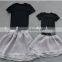 Holesale-Family Set,matching mother daughter clothes summer T-shirt with a skirt mom and daughter dress