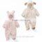 Cute Winter Warm Coral Fleece Baby Romper Cartoon Jumpsuit Overall Long sleeve Baby Clothing Baby Carters Romper