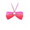 Promotion Pink Young Lady Pink Neck Halter Swimwear Bikini