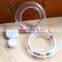 Baby Plastic Rattle Ring in Clear Colorful Beans Insert Craft Toy