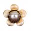 High Quality Rhinestone Brooches Matte Gold Silver Flower Brooch Pins Unique Fashion Jewelry For Wedding Dress