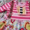 2016 supplier kids clothing wholesale unique pink stripe latest children dress designs