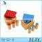 2017 New montessori cylinder blocks kindergarten wooden educational teaching aids for kids with best quality