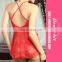Three colors hot sales sexy transparent babydoll lingerie