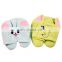 Colourful Memory Foam Travel Neck Pillow with hat