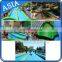 Long Singel/Double Lane Slide The City, Good Quality Inflatable Water Slip N Slide For Fun