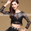 S-3099 Austrial hot sales hot sexy lace professional belly dance clothes top