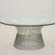 Platner stainless steel Coffee table glass side table low coffee table small round coffee table  metal coffee table