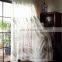 Fashion style embroidery design fancy embroidered flower applique linen sheer curtain