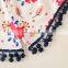 2020 new girls' sets summer denim blouses + print rainbow flowers shorts fashion children's clothing suit