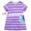 2019 New summer children girls dresses kids cotton rainbow stripe dress