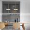 Modern simple liner metal lamp gold stainless steel pendant lamp