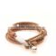 handmade stainless steel bracelet nautical leather rope bracelet for men and women