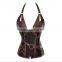 Hot Selling Wholesale Plus Size S-6L Sey Deep V Neck Halter Steampunk Corsets and Bustiers L L L 4L 5L 6L Thong Women Lingerie B