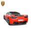 Novite Roso Style Крепление крыла-спойлера для Fera-ri 458 Угловой задний спойлер из углеродного волокна Аксессуары для автомобиля