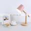 Modern Decorative Iron+Wood Study Room Table Lamp Desk Light With Colorful Lampshade