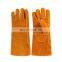 Wholesale high quality Cow Split leather welding gloves with side reinforced lining