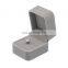 Factory wholesale custom grey velvet jewelry box ring box