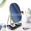 Popular black gold design standing desktop make up mirror jewelry storage mirror with metal stent