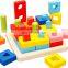 Early Educational Toys Wooden Geometric Stacking Sort Toys Shape Sorter Toys Puzzle Games for Kids
