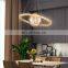 Glass Ball Chandeliers Design Hanging Lighting Simple Kitchen Room Decor Metal Pendant LED Lamp