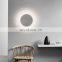 Industrial Style LED Wall Lamps Cement Round Lights Bedroom Bar Indoor Lighting
