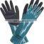 15G Nylon lining with Black and Blue sandy nitrile coated palm Chemical and Cut Resistant Gloves