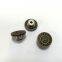 2023 Customized wholesale plating brass cowboy button jeans buttons for jeans clothing