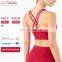 Spot Stock Cross Back Sports Bra For Women Christmas Red Training Custom Logo