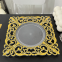 Luxury 12 Inch Gold Rim Square Plastic Charger Plate Candy Chocolate Fruit Plate for Wedding Party Event