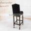 Wooden Frame Antique Leather Bar Chair